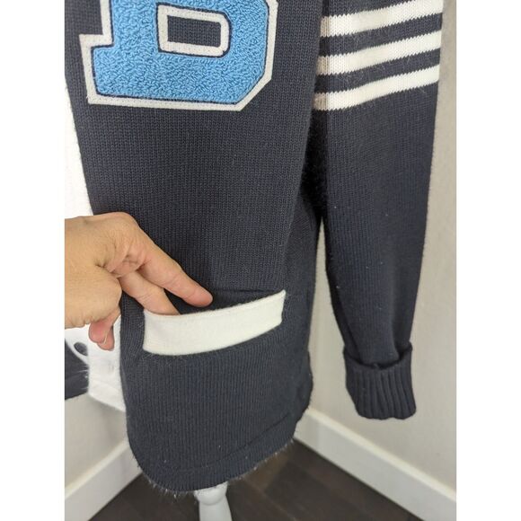Academia Preppy High School Logo Raiderettes Cardigan Blue Button Size Wms S - Picture 6 of 13